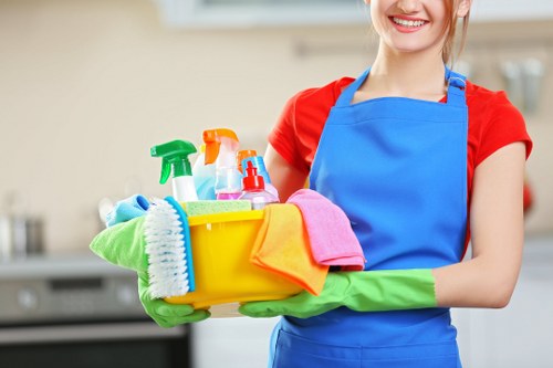 End of tenancy cleaning service in a Belsize Park flat kitchen