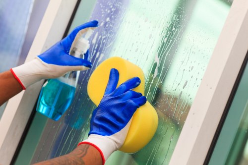 Cleaning desks and shared office surfaces in Belsize Park