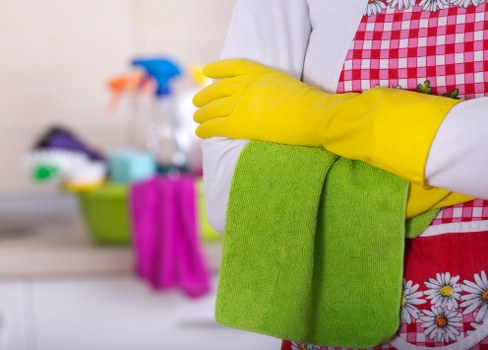 Local cleaners removing construction dust in a Belsize Park property