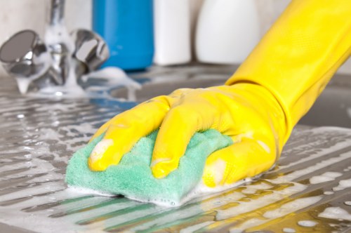 Cleaning different hard floor surfaces in a local home or flat